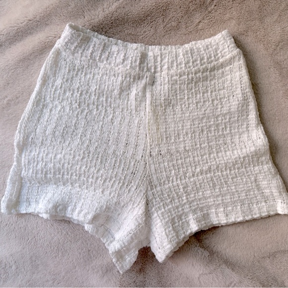 NWT Anthropologie Celandine Crochet-Knit Pull-On Short Ivory White Size S - Picture 4 of 11